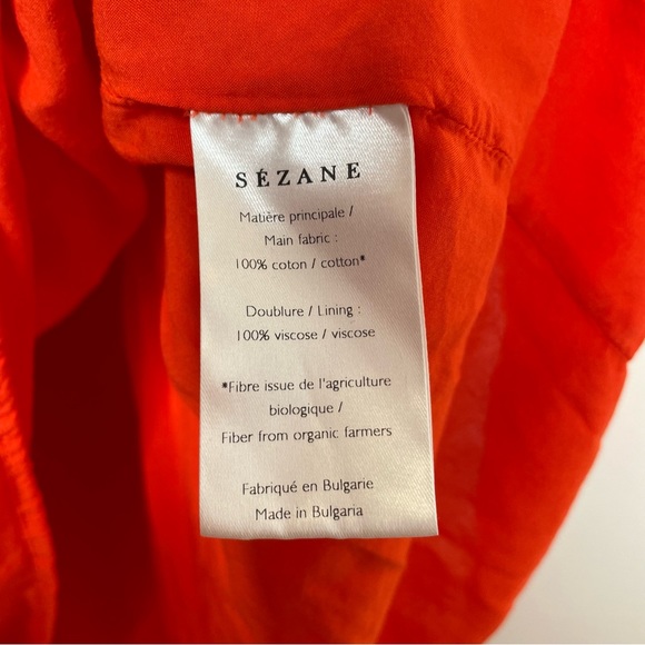 Sezane Melville Lace Coral Midi Dress Size 38 - Picture 8 of 9